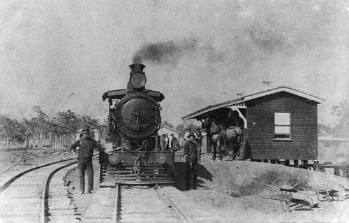 Locomotive and railway workers at Nanango Queensland 1911